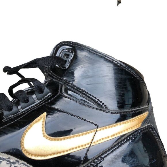 RARE Nike Air Jordan 1 Legacy 312 Black Gold Patent Size 7.5 - Picture 15 of 16
